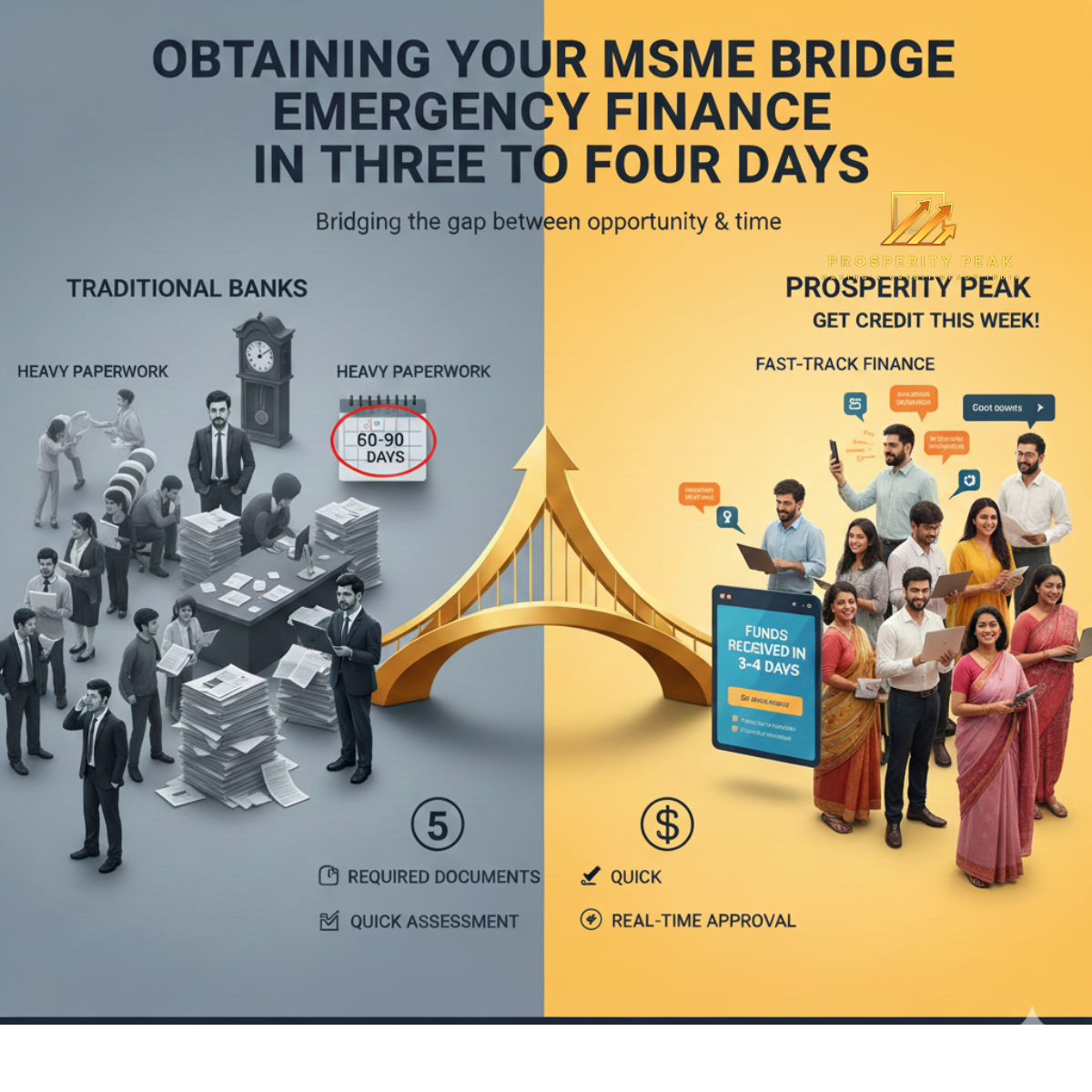 Read more about the article Prosperity Peak’s MSME Bridge Finance: Funding When Time Matters Most